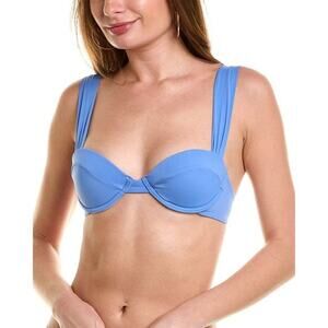 WeWoreWhat Claudia Bikini Top Blue Size L NWT Underwire